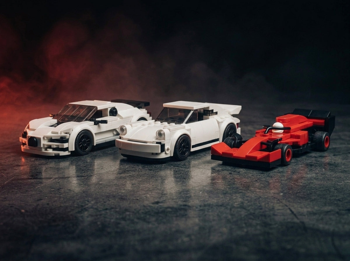 Los tres juntos — los tres modelos del set